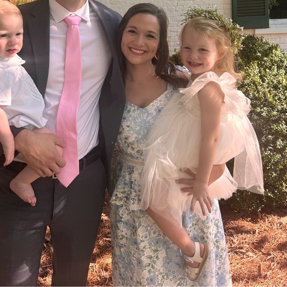 Blue and white floral dress - Picture 2 of 2